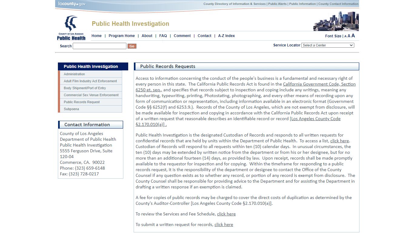 LA County Department of Public Health